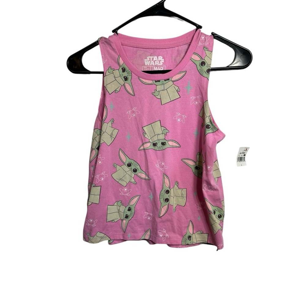 star wars girls pink tank top shirt size large